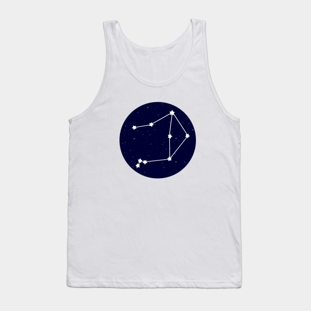 Libra Zodiac Constellation Tank Top by lulubee